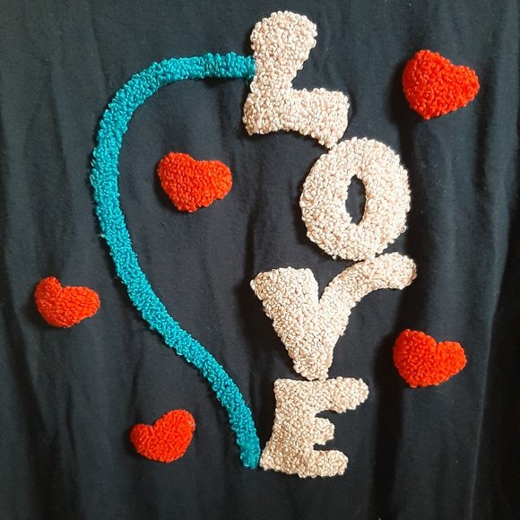 Arbita love cotton shortsleeve tee Navy Blue Small - Picture 3 of 5